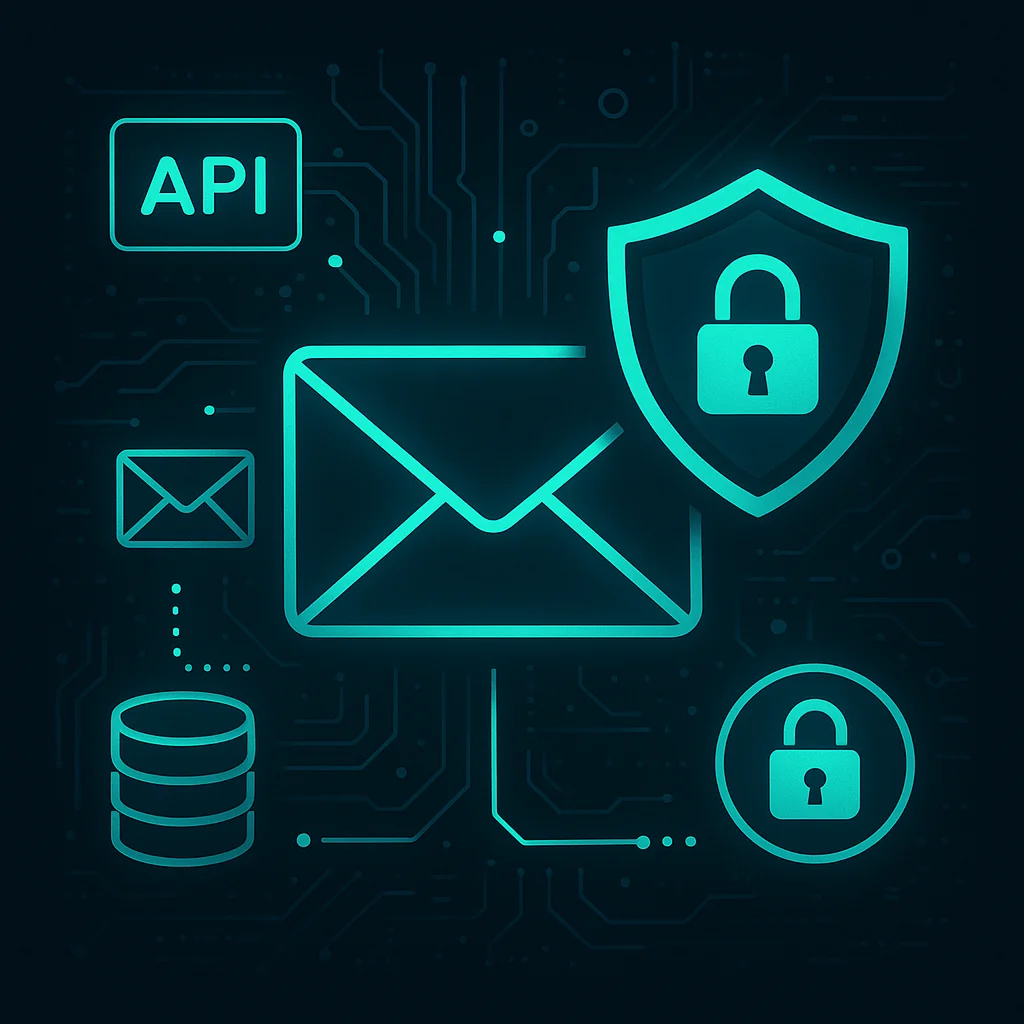 Signup form disposable email block illustration